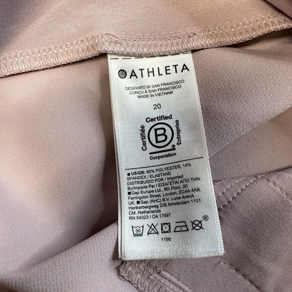 Athleta Pants Womens 20 Pink Endless High Rise Ankle Stretch Pockets *Mark - Picture 8 of 13